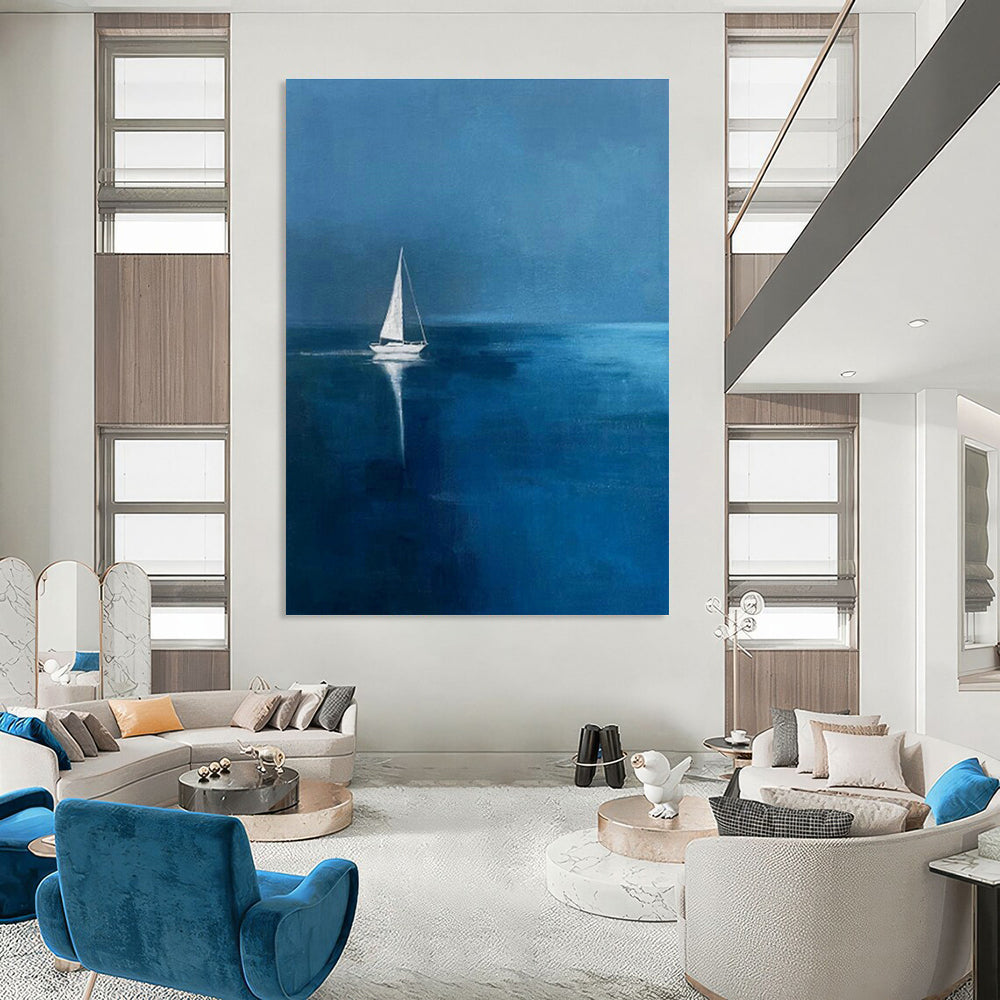Vast Custom Hand-Painted Abstract Canvas - Cyberpunk Vibe for E-Sports Training Facilities  DLZ0271