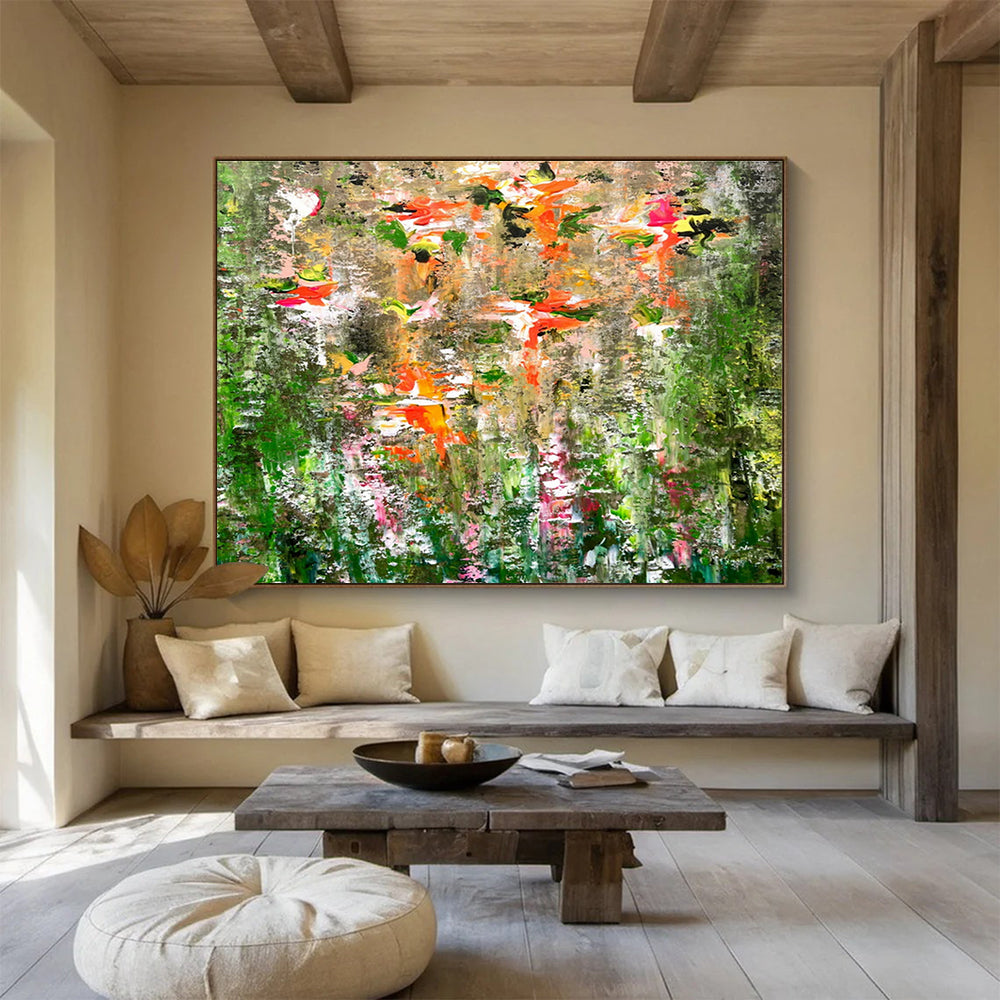Extra Wide Custom Handmade Abstract Painting for Airport Lounges DLZ3306