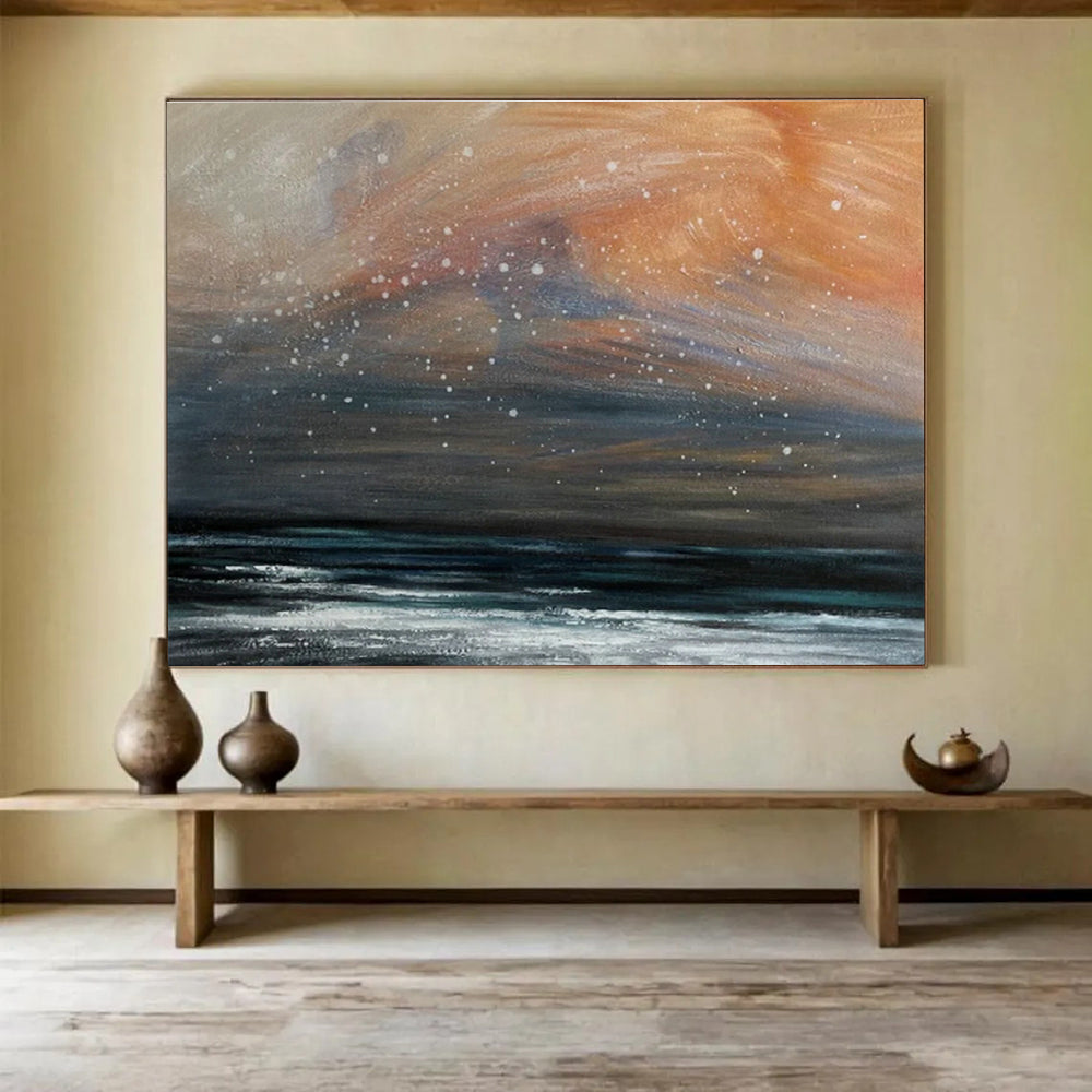 Customizable Airport Terminal Giant Abstract Hand Painting
