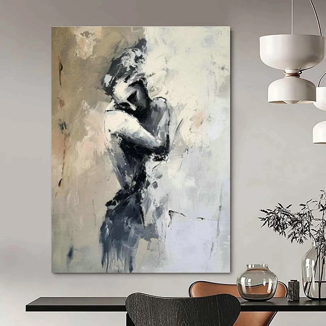 Extra Large Custom Handmade Abstract Painting for Urban Bike Repair Shops  DLZ0109
