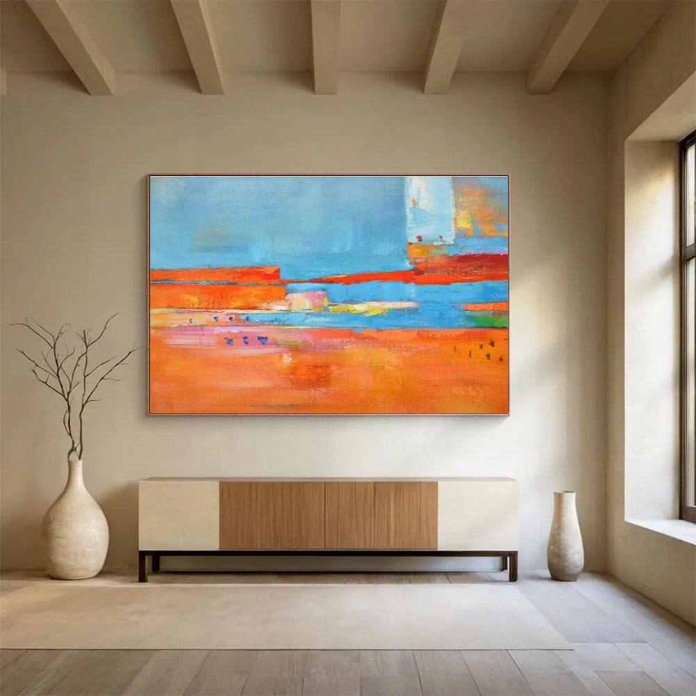 Oversized Custom Abstract Hand Painting for Train Station Main Hall DLZ2792