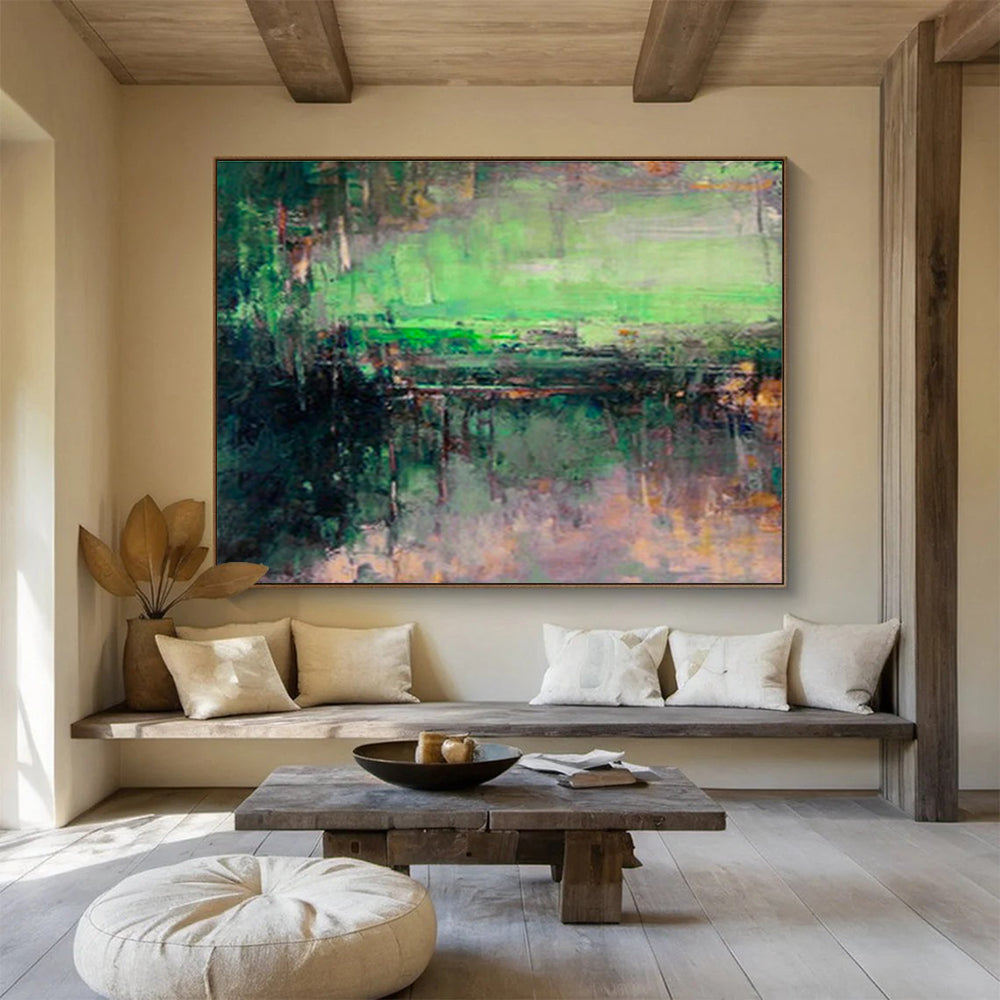 Custom-Made Giant Abstract Hand Painting for Sleep Clinic DLZ2779