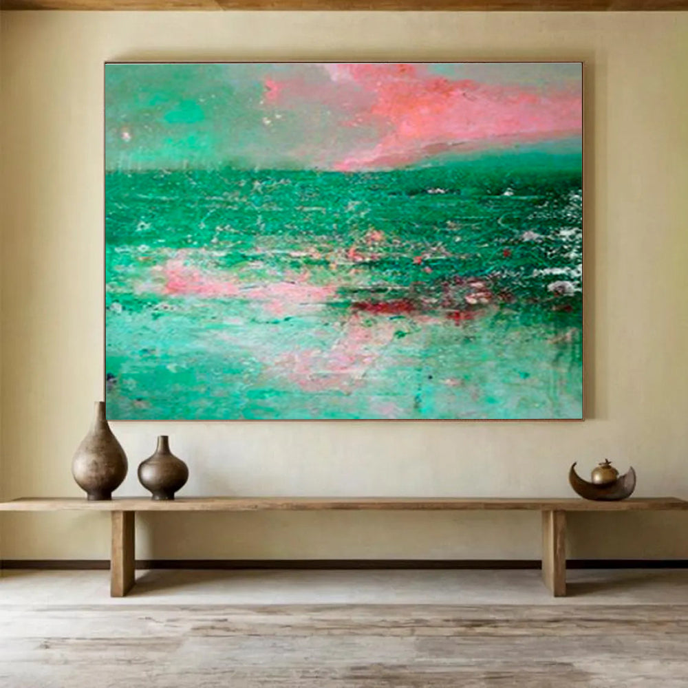 Large Custom Abstract Hand-Painted Art for Sports Medicine Clinic DLZ2782