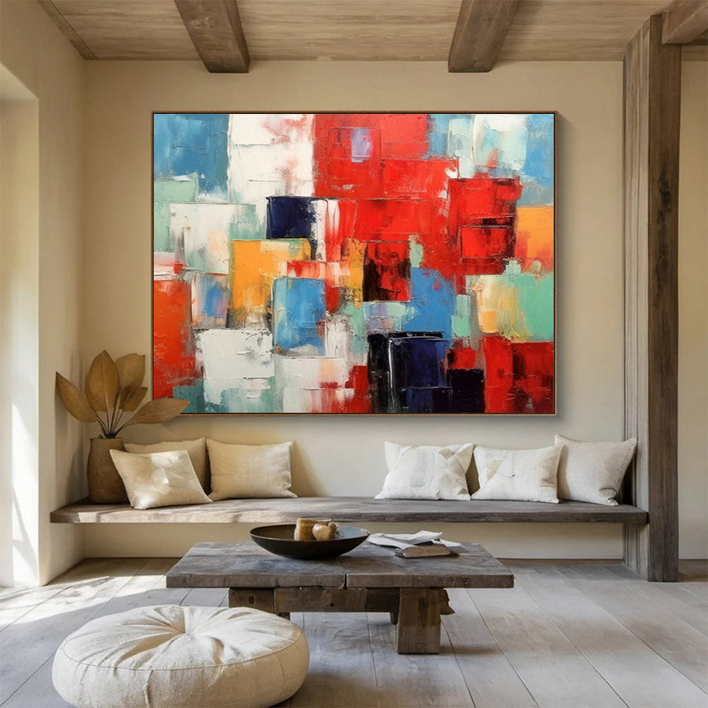 Bespoke Vertical Urban Vertical Aquarium Breeding Center Oversized Abstract Hand-Painted Mural DLZ2661