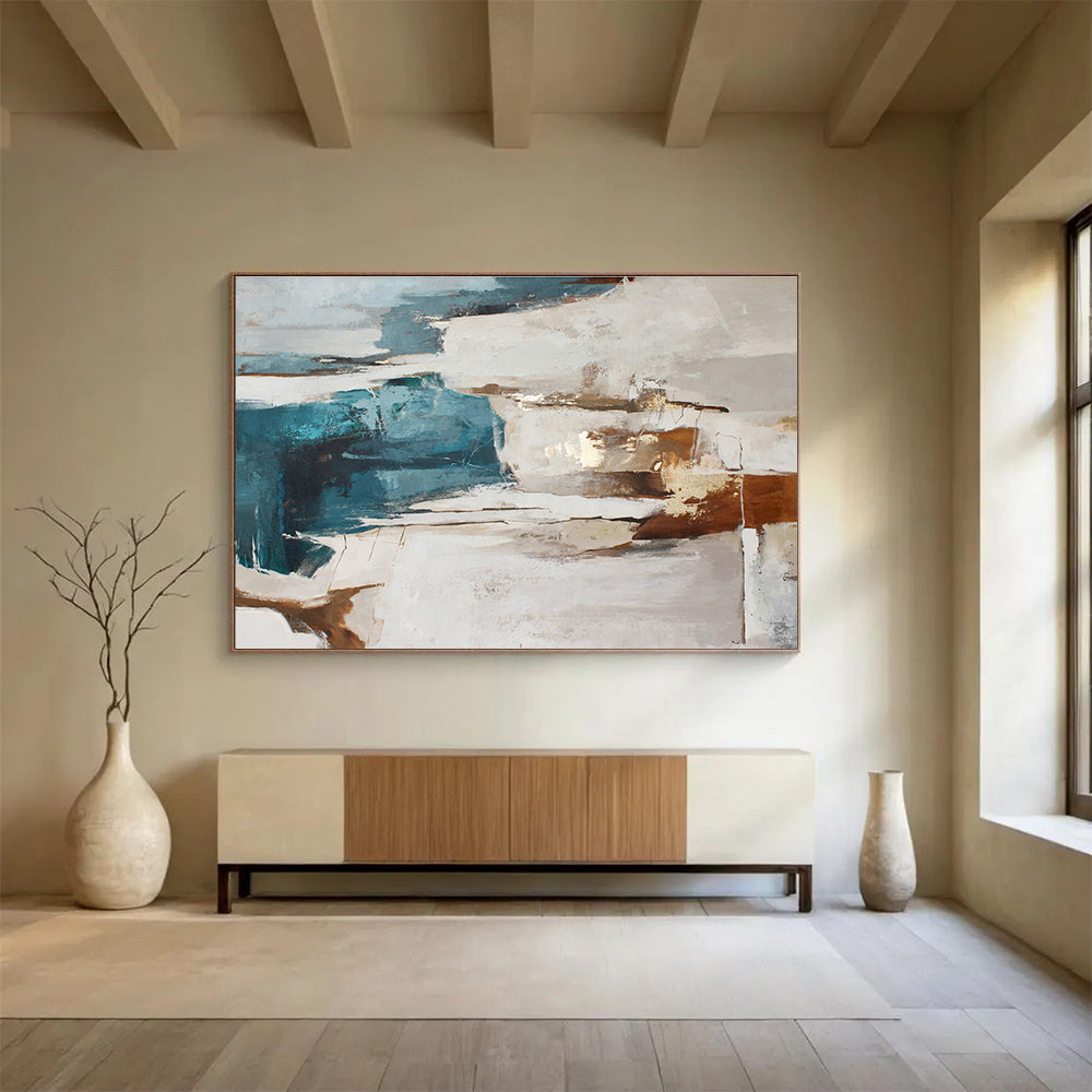 Large Custom Abstract Hand-Painted Art for Cave Restaurant Dining Area DLZ2904