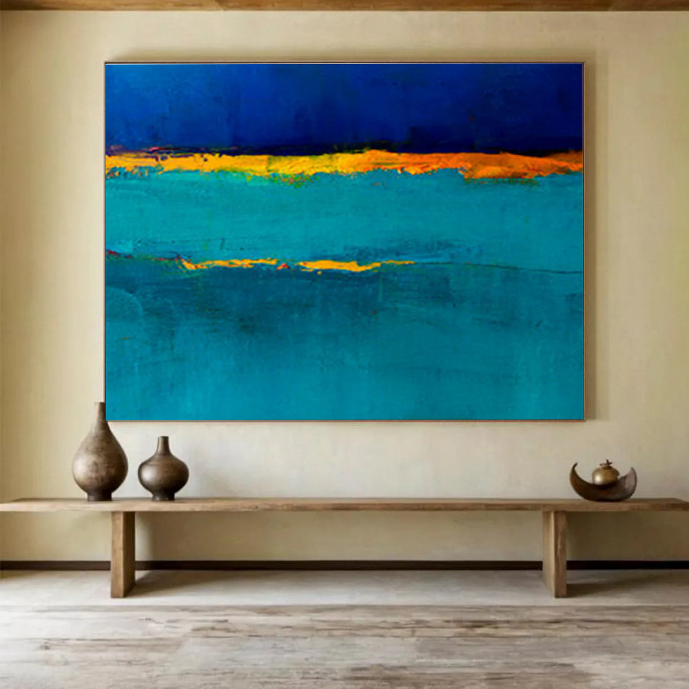 Oversized Custom Abstract Hand Painting for Occupational Therapy Clinic DLZ2780