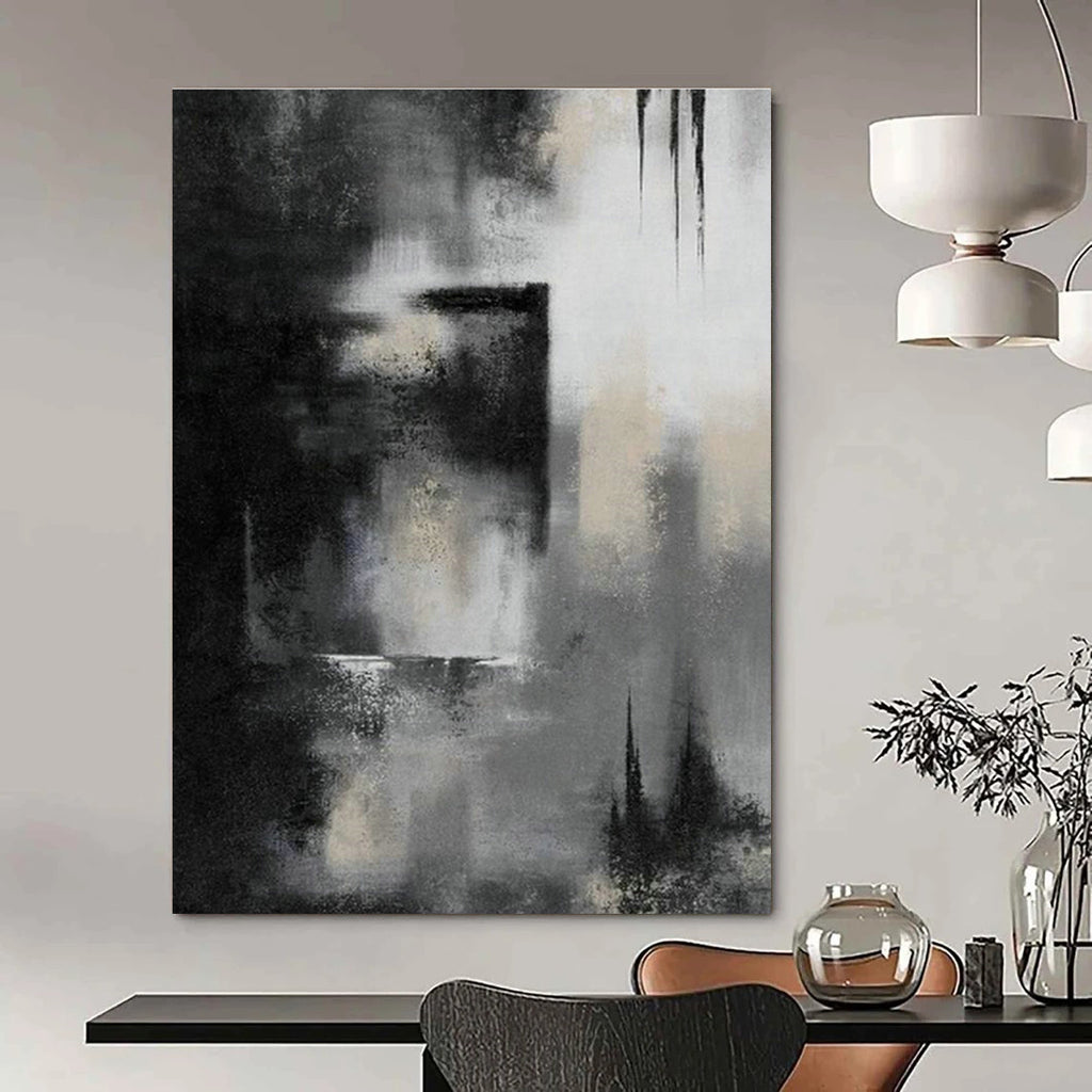Oversized Custom Hand-Painted Abstract Canvas for Drone Racing Venues  DLZ0076
