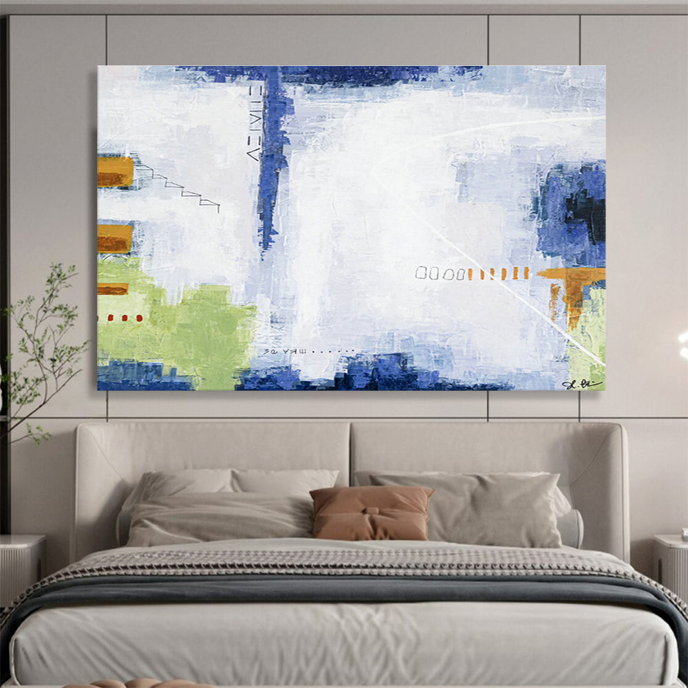 Oversized Custom Abstract Hand Painting for Urban Rooftop Beekeeping Cooperative DLZ2939