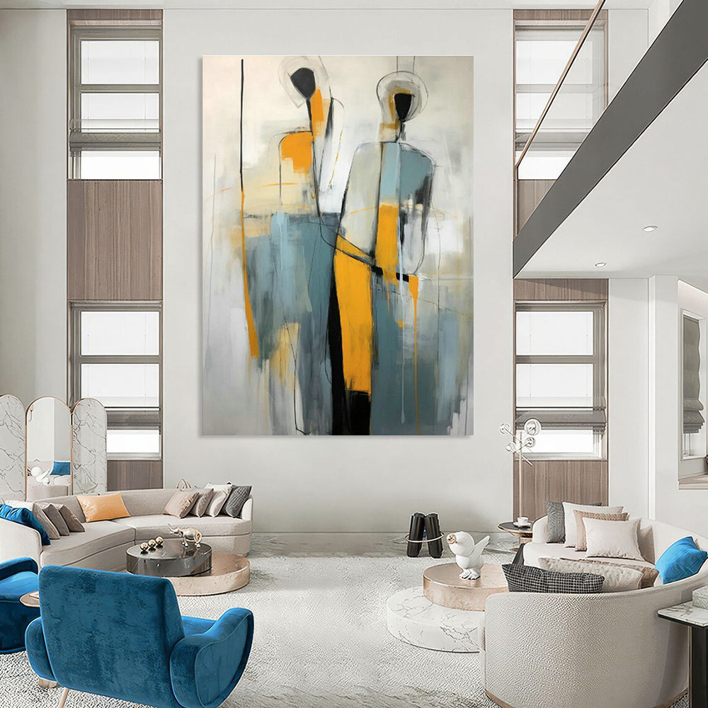 Vast Custom Hand-Painted Abstract Painting - Artistic Vision for Film Production Studios  DLZ0285