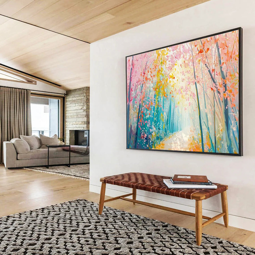 Oversized Custom Hand-Painted Abstract Art for Antarctic Marine Bacterial Biofilm Formation and Function Research Base DLZ3198