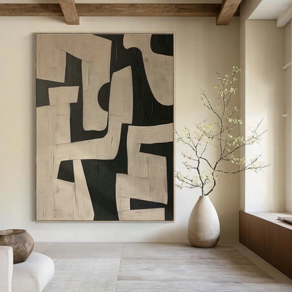Monumental Large Custom Hand-Painted Abstract Art - Impressive Centerpiece for Government Buildings’ Lobbies  DLZ0182