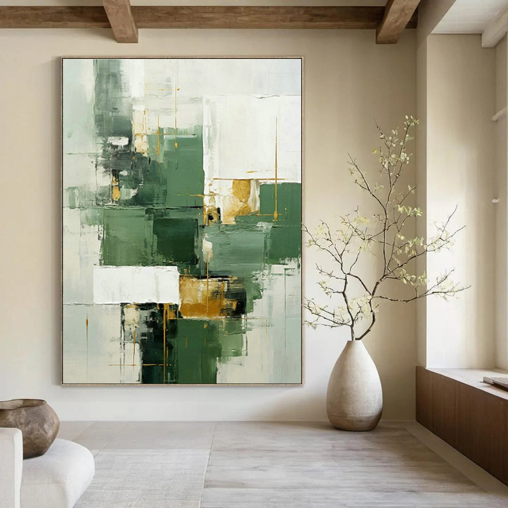 Extensive Custom Hand-Painted Abstract Painting - Prehistoric Paradise for Dinosaur Museums  DLZ0303