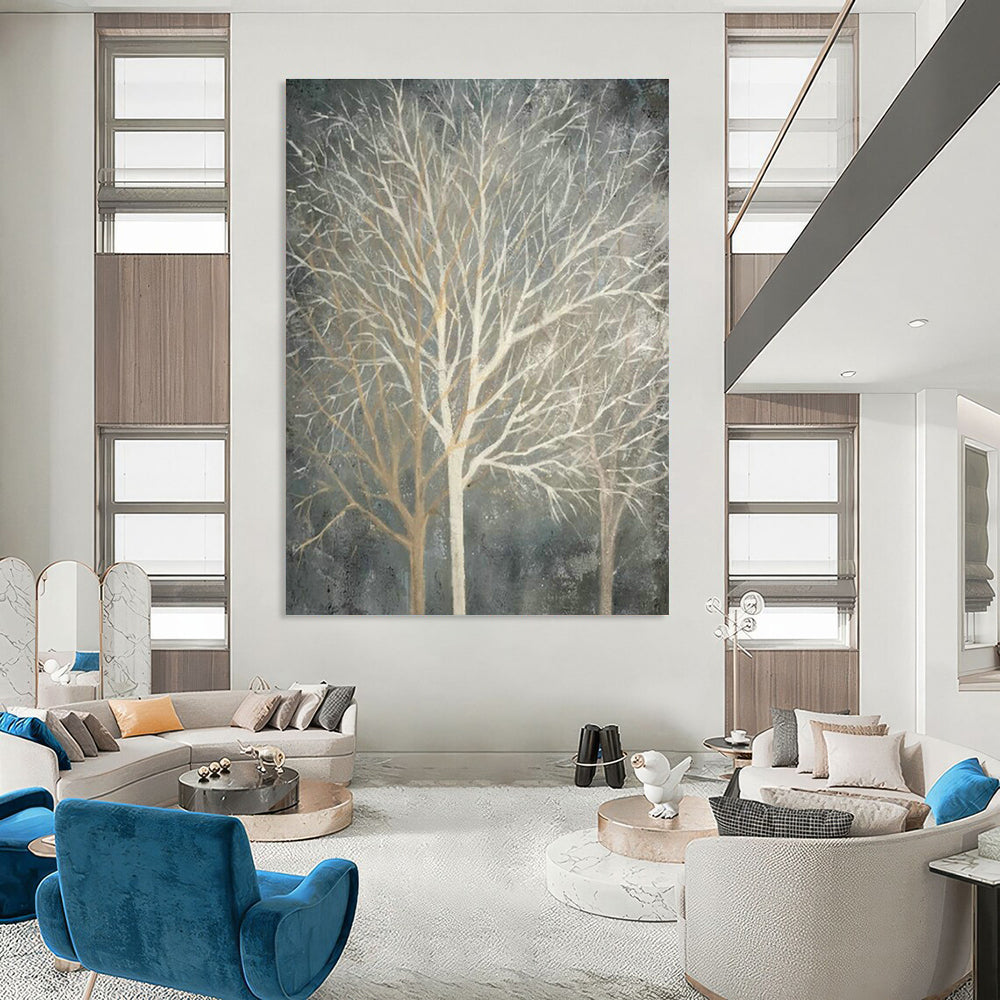 Grand Custom Hand-Painted Abstract Canvas - Avant-Garde Edge for Experimental Theater Festivals  DLZ0304