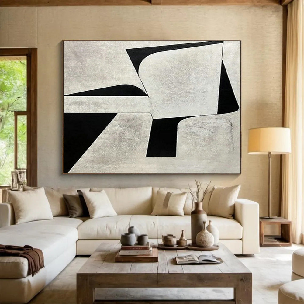 Large-Size Custom Abstract Hand Painting for Desert Solar-Powered Irrigation Control Room DLZ2966
