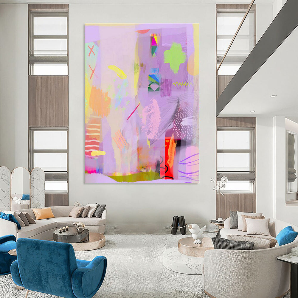Large Custom Hand-Painted Abstract Artwork - Elegant Accent for Jewelry Stores  DLZ0169