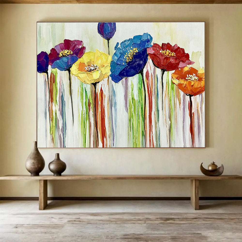 Large Custom Abstract Hand-Painted Art for Underwater Tsunami Generation Mechanism Research Station DLZ3167