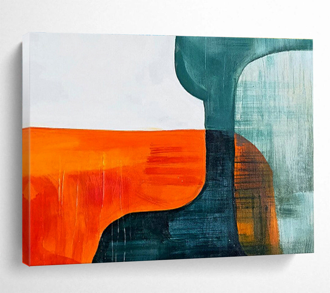 Bespoke Underwater Research Submarine Docking Bay Oversized Abstract Hand-Painted Art DLZ2649