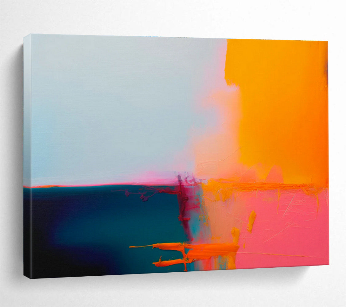 Custom Giant Abstract Hand Painting for Video Game Testing Facility DLZ2875
