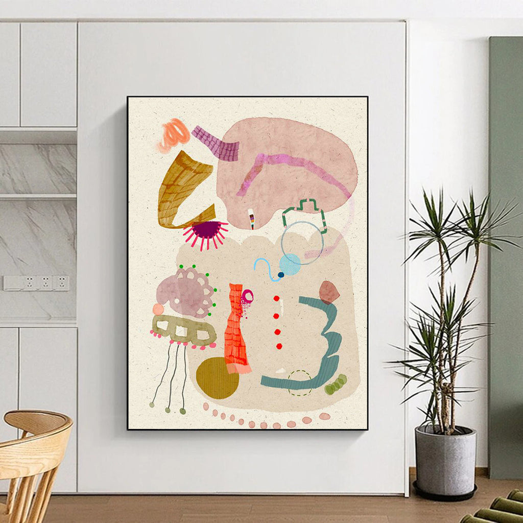 Large-Scale Custom Hand-Painted Abstract Painting - The Ideal Choice for B&Bs' Distinctive Decoration  DLZ0135