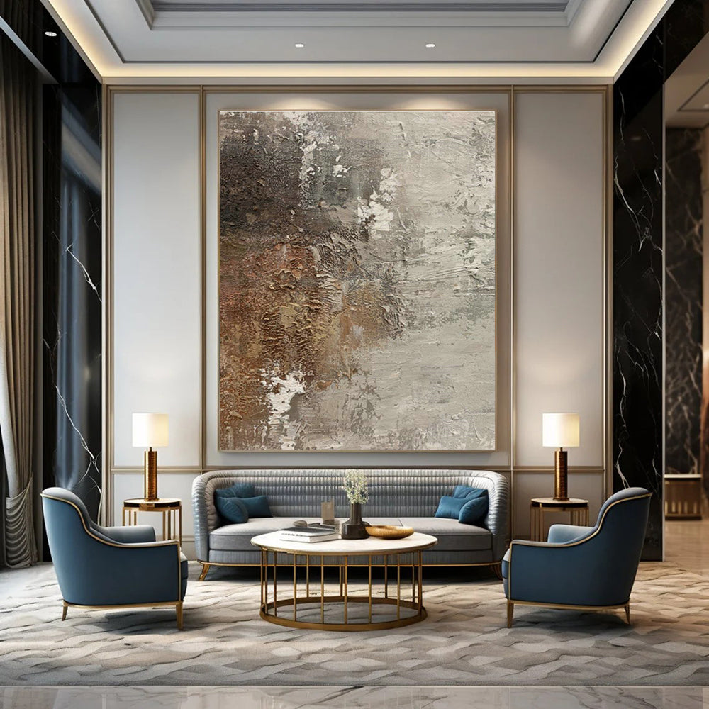 Extensive Large Custom Hand-Painted Abstract Painting - Inspiring Setting for Dance Competitions’ Venues  DLZ0198