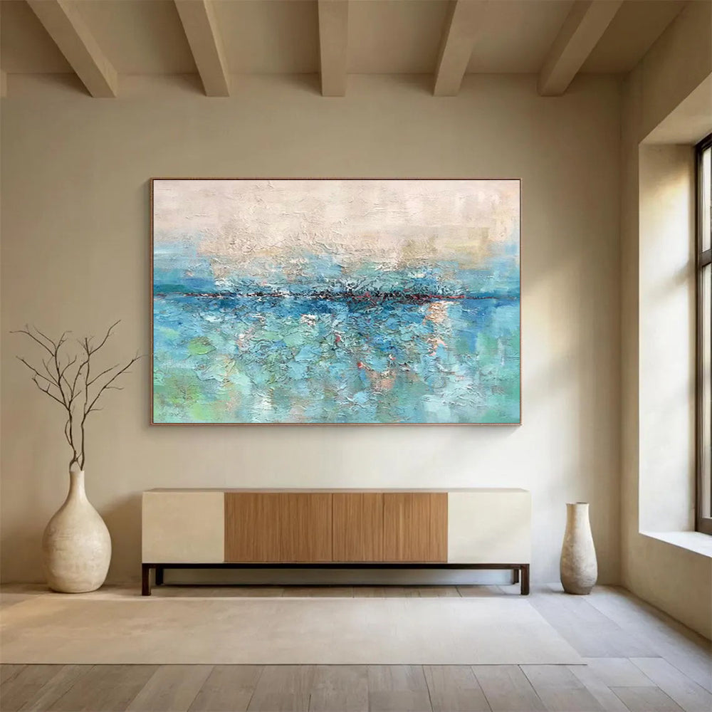 Oversized Custom Hand-Painted Abstract Art for Wedding Venue DLZ2739
