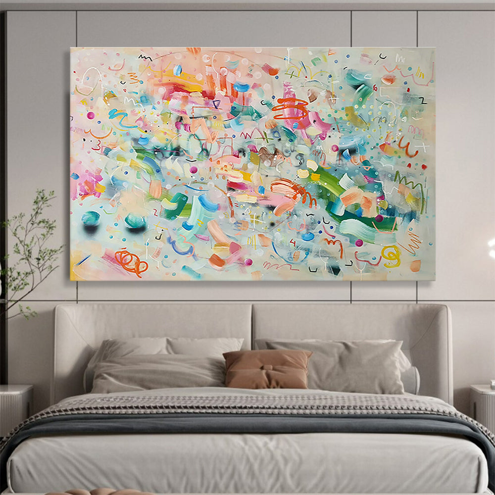 Cold Wax Medium Custom Hand-Painted Abstract for Gallery Exhibitions