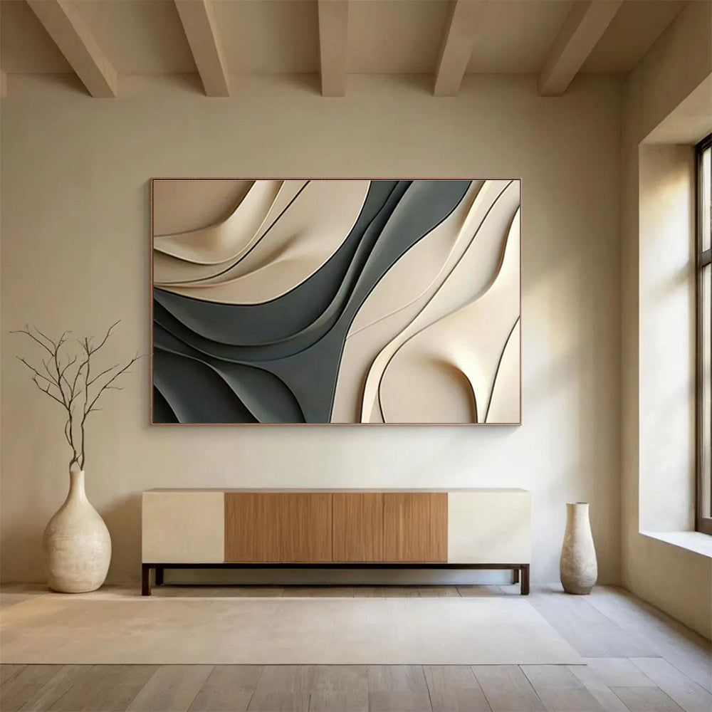 Customized Large Abstract Hand Painting for Subterranean Library Reading Room DLZ2907