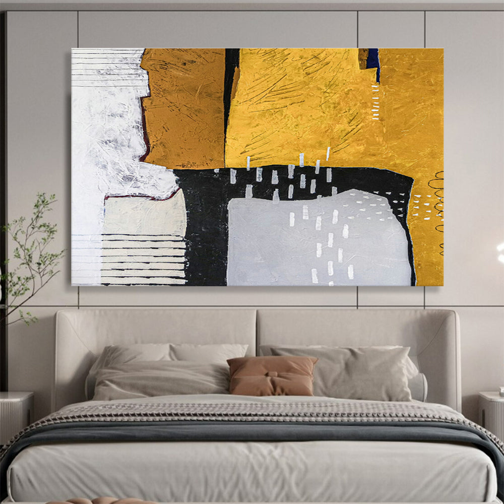 Large-Size Custom Hand-Painted Abstract Painting for Urban Rooftop Vertical Garden Nursery DLZ2958