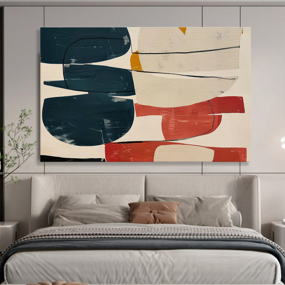Large-Size Custom Abstract Hand Painting for Arctic Wildlife Tracking Station DLZ2974