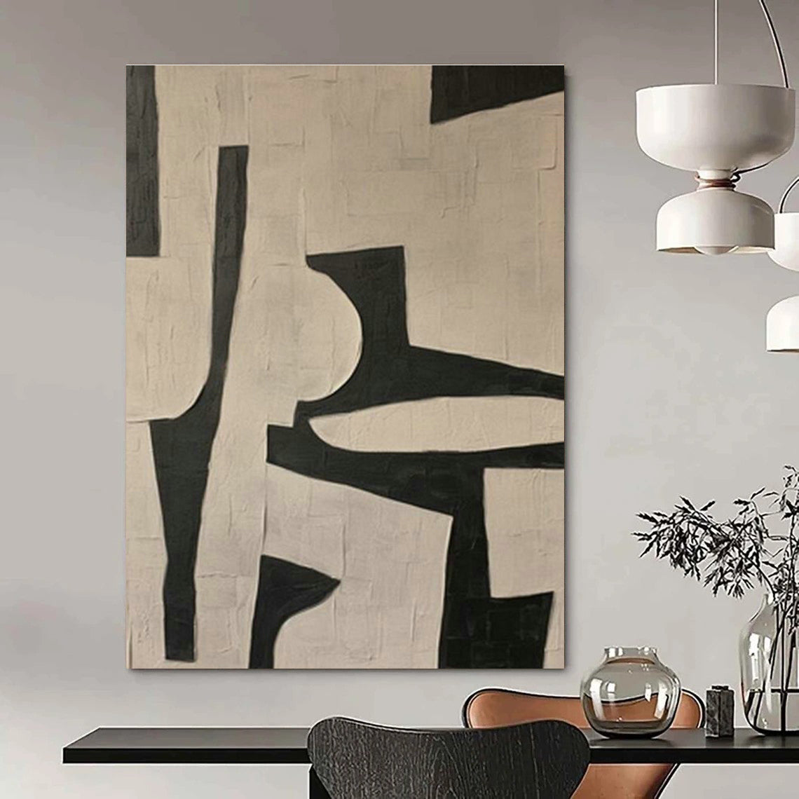 Immense Custom Hand-Painted Abstract Painting - Enchanting Addition to Botanical Gardens’ Visitor Centers  DLZ0180