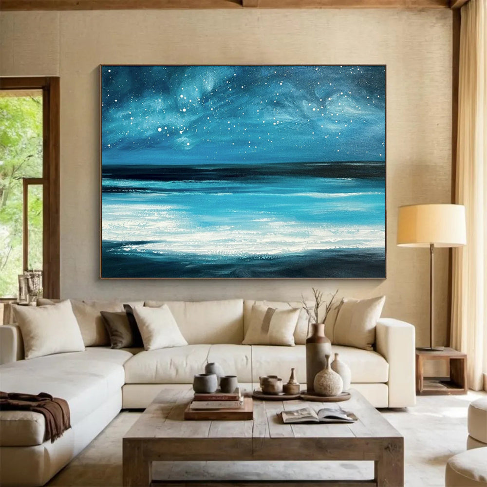 Customizable Wine Cellar Large Abstract Hand-Painted Art