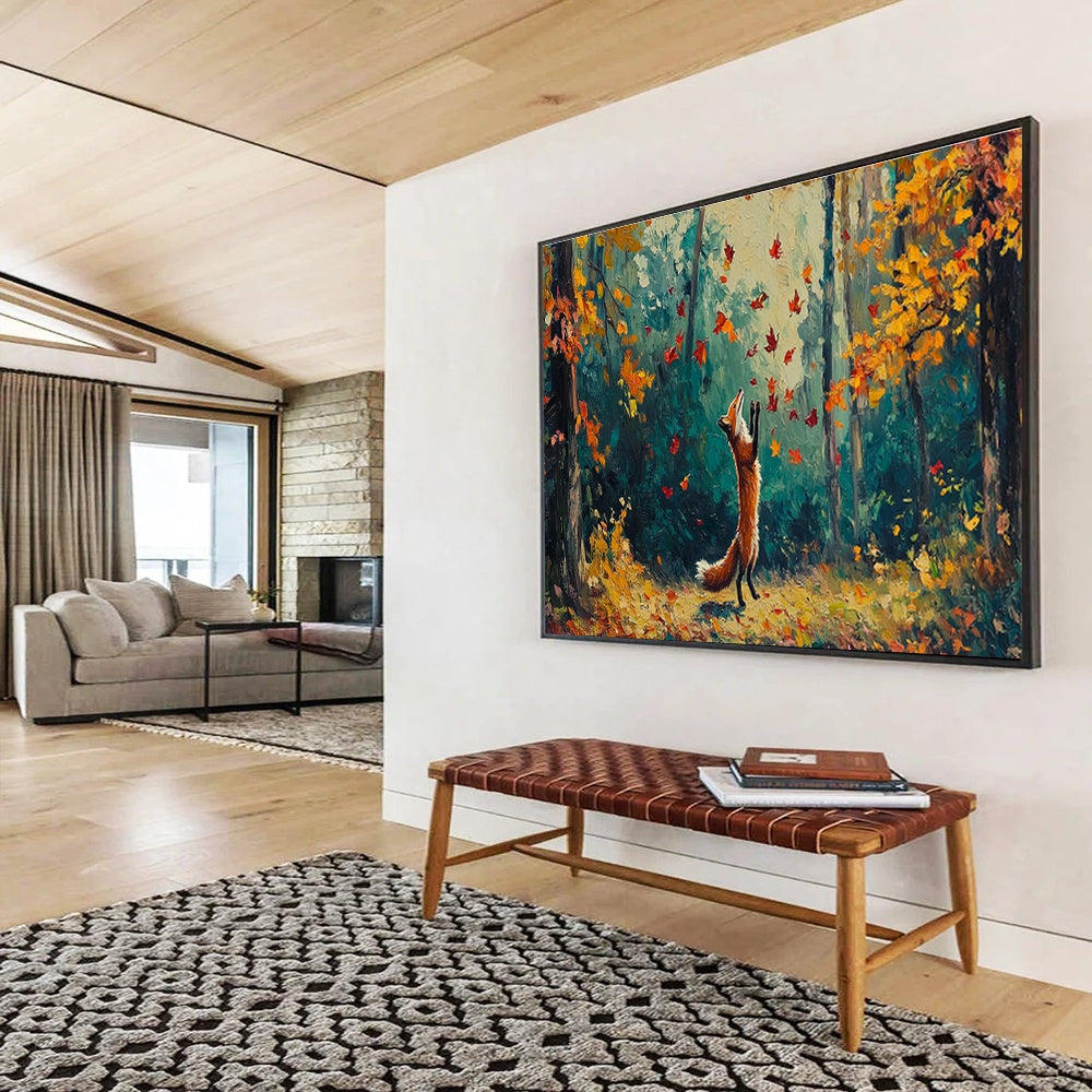 Customized Large Abstract Hand Painting for Subterranean Geothermal Heat Storage Facility DLZ3085