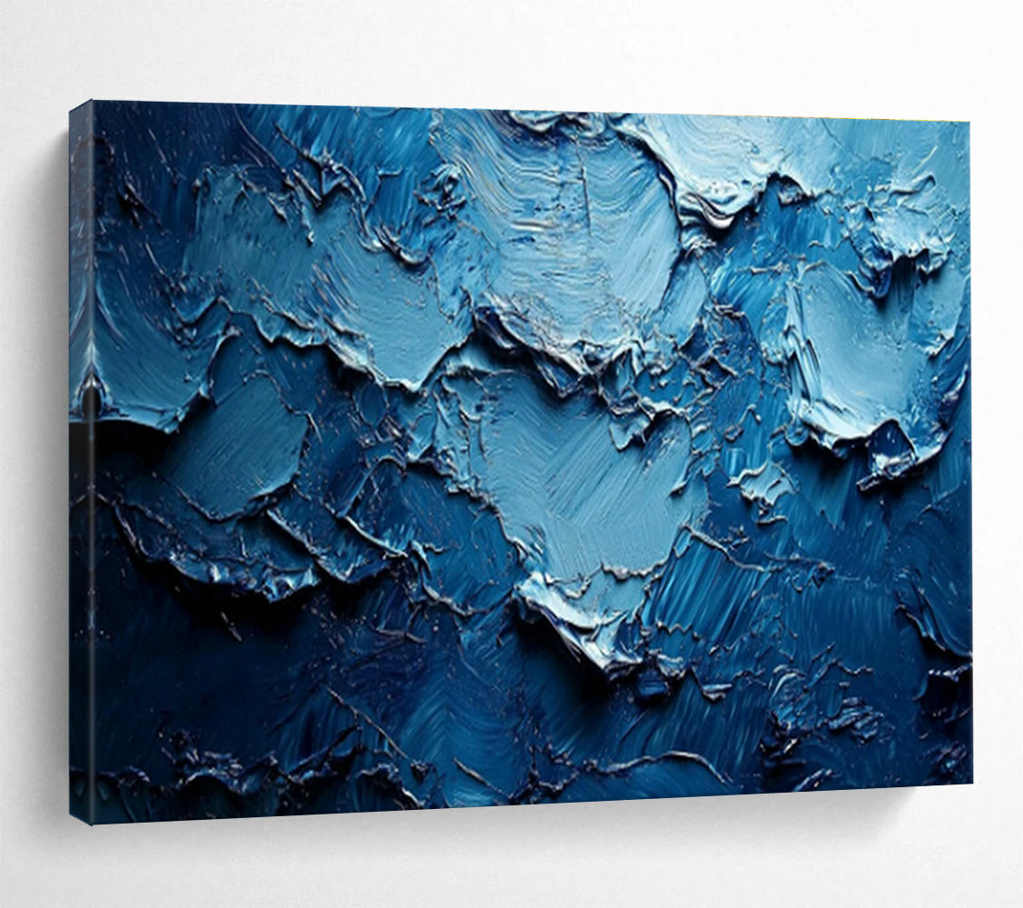 Oversized Custom Hand-Painted Abstract Art for Antarctic Marine Bacterial Community Ecology Research Base DLZ3142