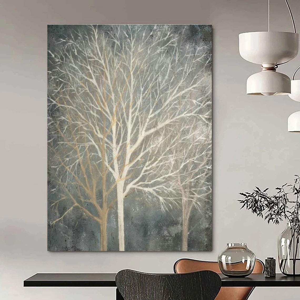 Grand Custom Hand-Painted Abstract Canvas - Avant-Garde Edge for Experimental Theater Festivals  DLZ0304