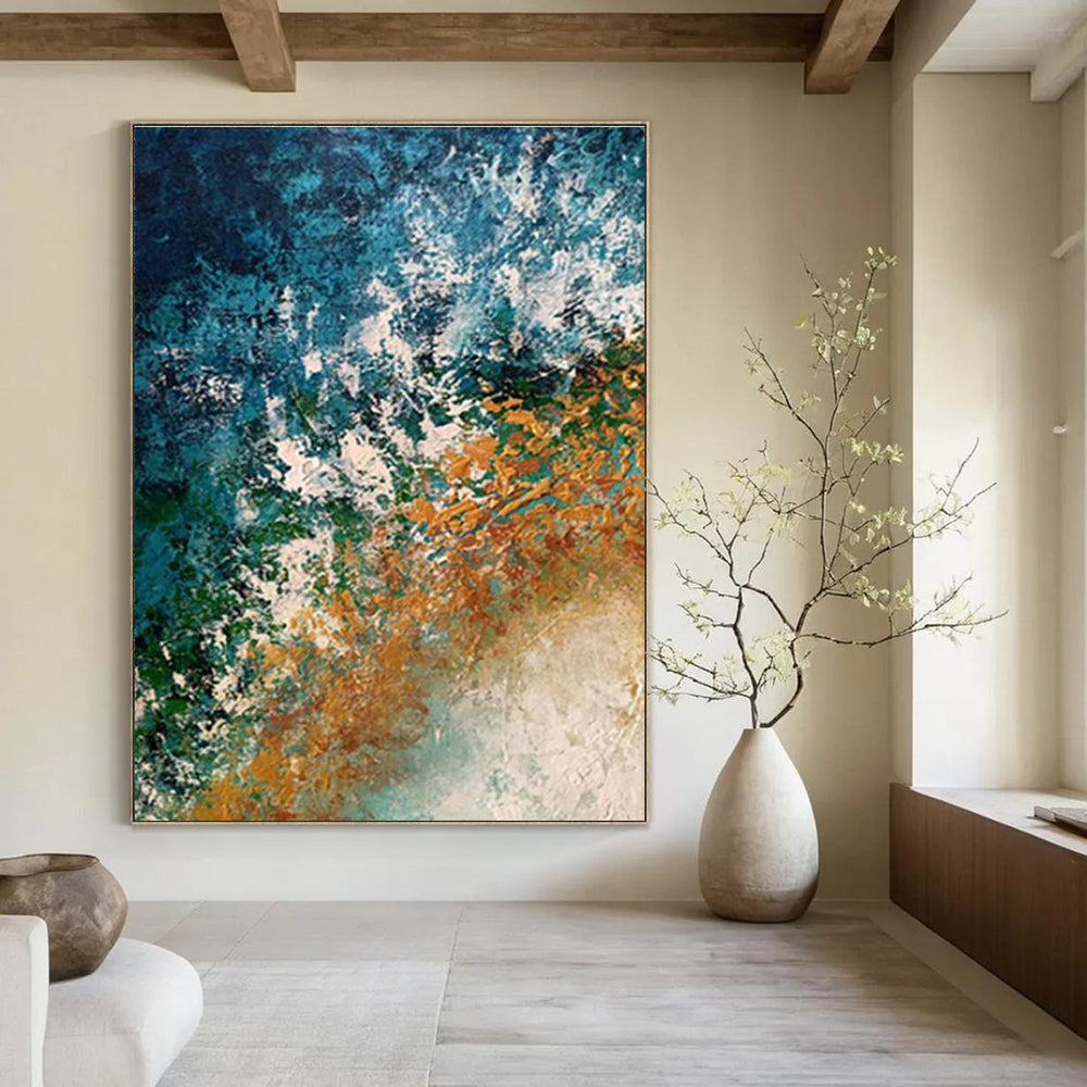 Oversized Customizable Handmade Abstract Canvas for Jewelry Boutiques  DLZ0009
