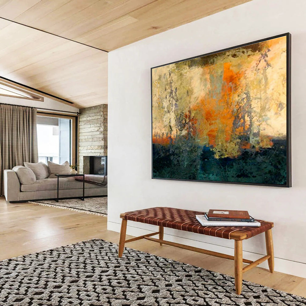 Large-Size Custom Hand-Painted Abstract Painting for Veterinary Emergency Room DLZ2762