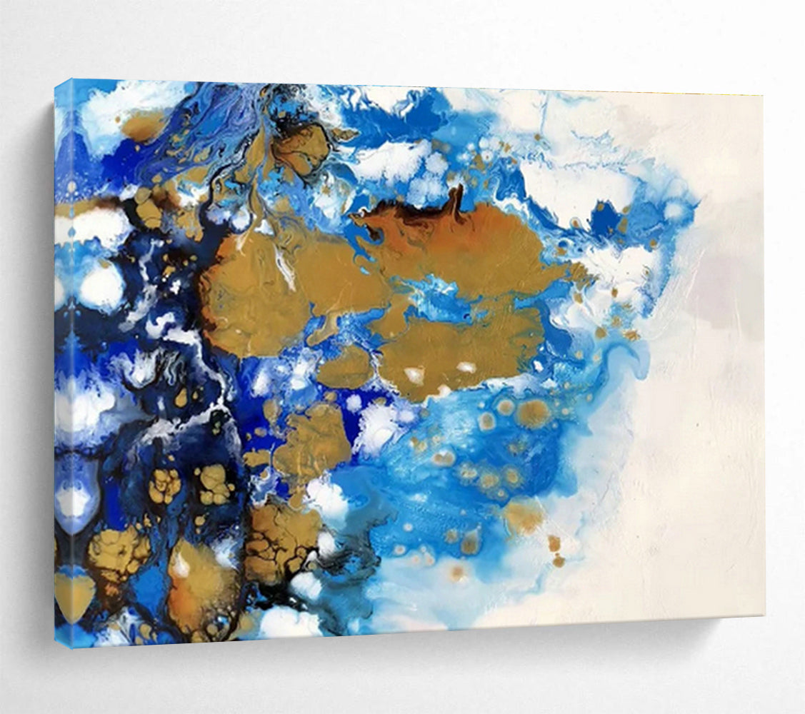 Tailored Underwater Hotel Giant Abstract Hand-Painted Mural DLZ2551