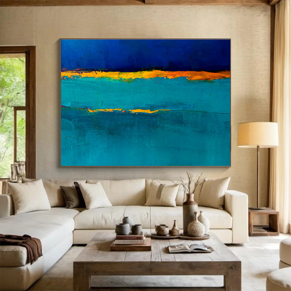 Oversized Custom Abstract Hand Painting for Occupational Therapy Clinic DLZ2780