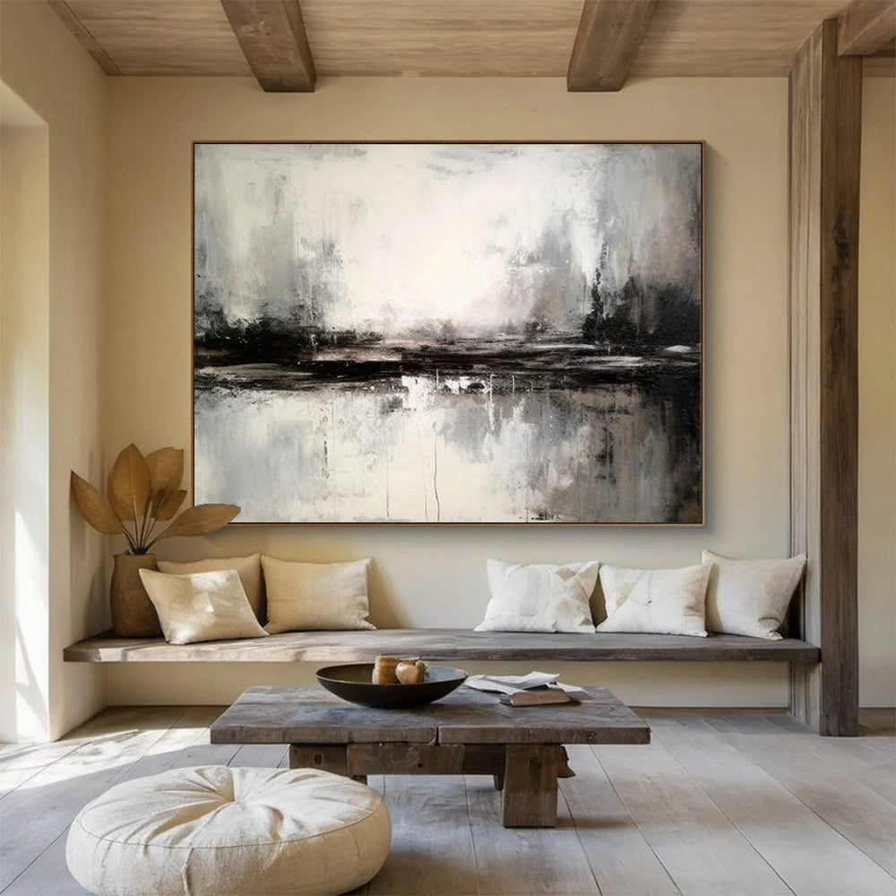 Bespoke Vertical Aquarium Oversized Abstract Hand-Painted Mural DLZ2537