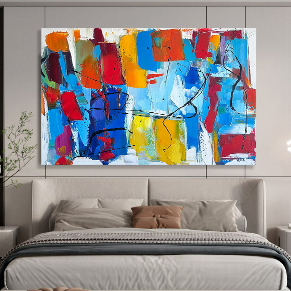 Customized Large-Scale Abstract Hand Painting for Subterranean Aquifer Protection and Restoration Office DLZ2989