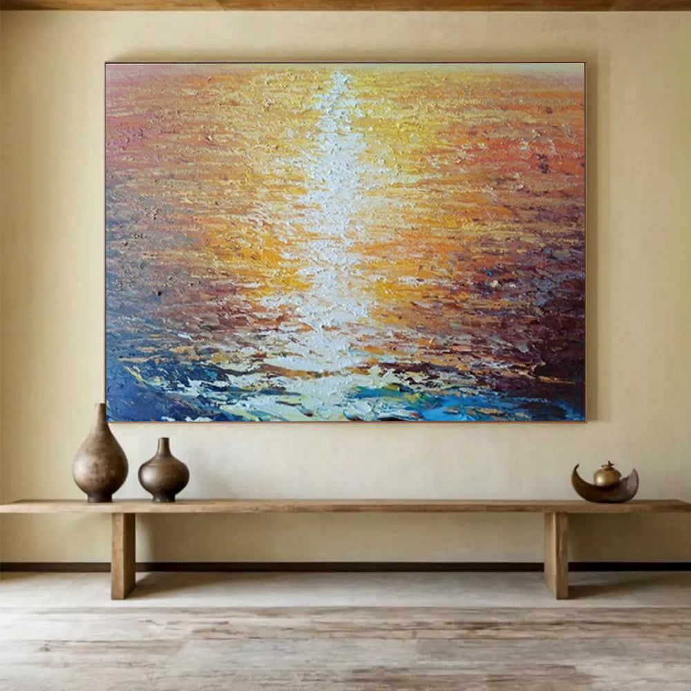 Custom-Made Giant Abstract Hand Painting for Subterranean Fossil Museum Gallery DLZ3021