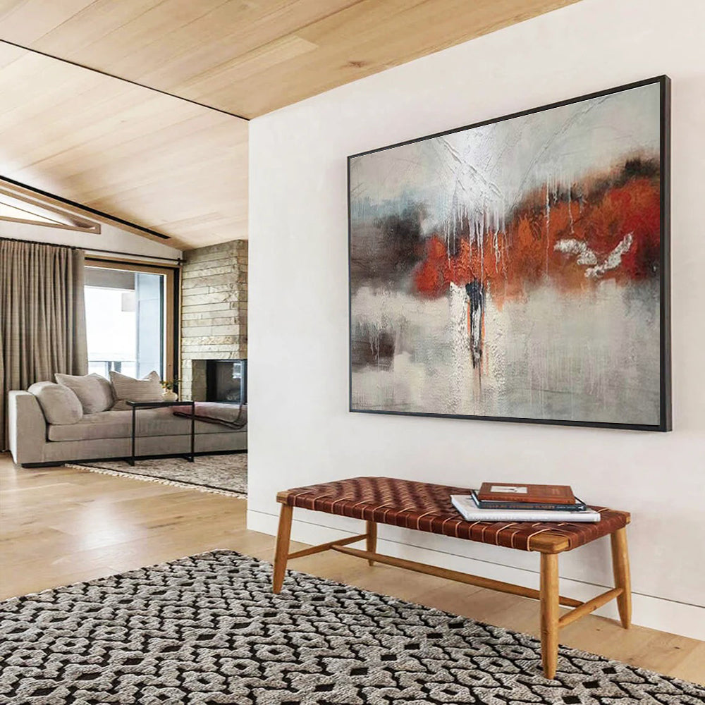 Custom-Made Giant Abstract Hand Painting for Bedroom DLZ2683