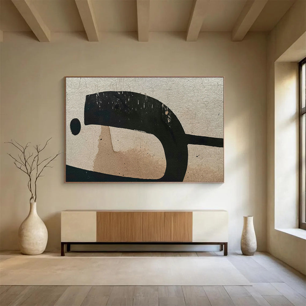 Custom Giant Abstract Hand Painting for Antarctic Fossil Dig Site Mess Hall DLZ2971
