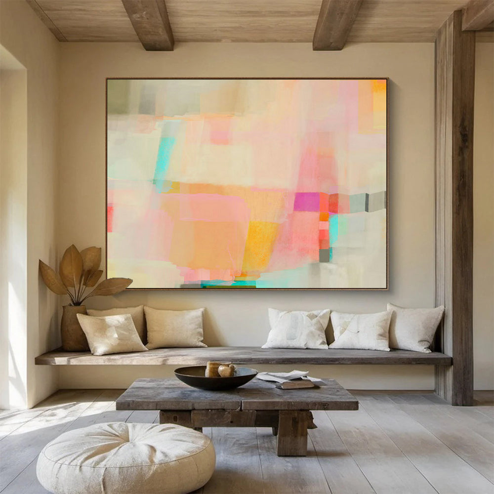 Cold Wax Medium Custom Hand-Painted Abstract Art for Gallery Exhibitions and Art Displays
