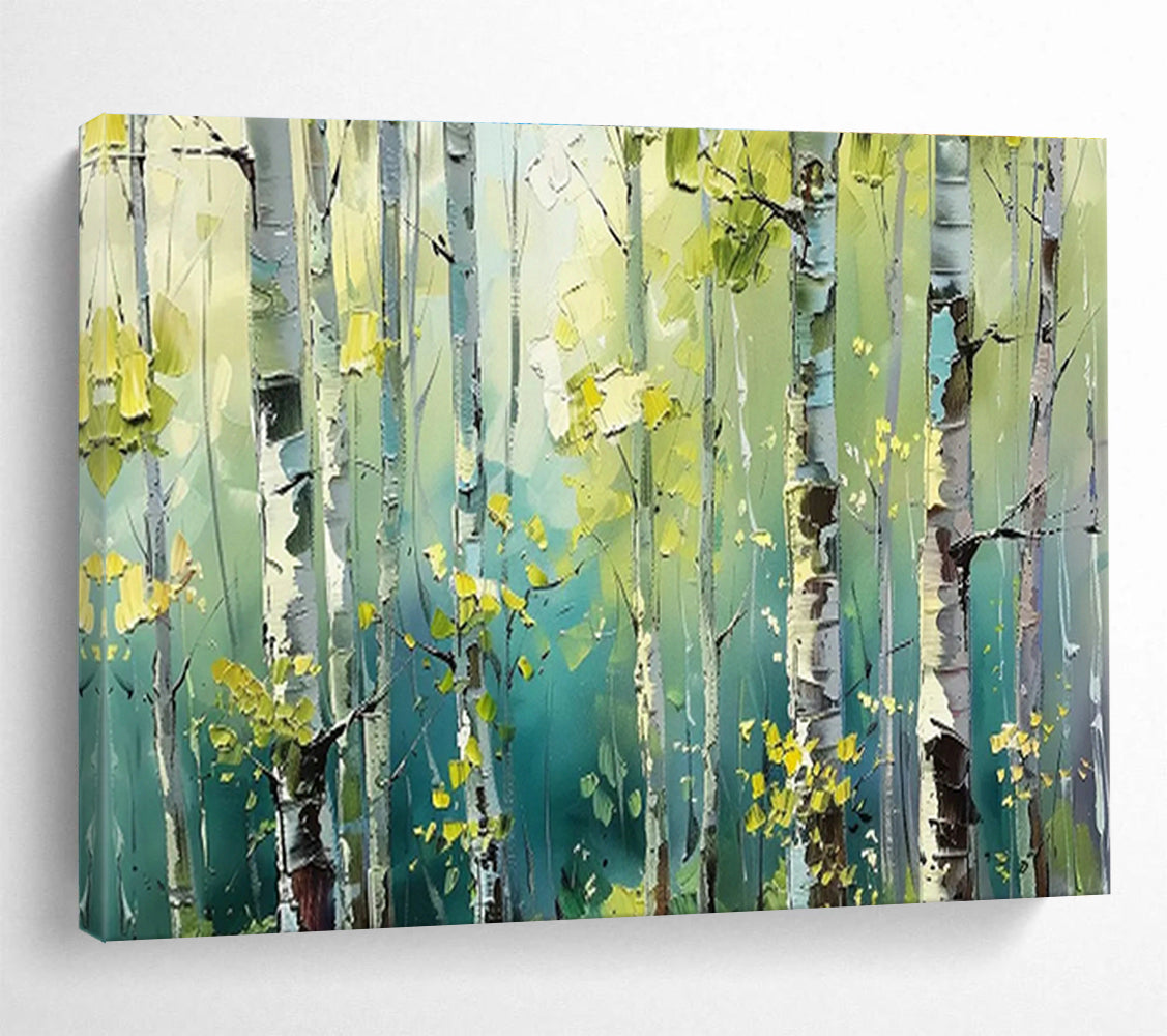 Custom Giant Abstract Hand Painting for Vertical Urban Aquarium Water Filtration Facility DLZ3054