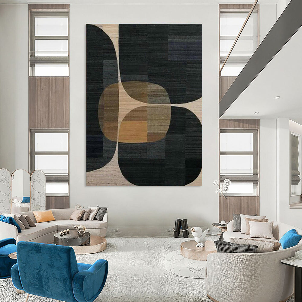 Vast Custom Hand-Painted Abstract Painting - Artistic Innovation for 3D Printing Studios  DLZ0255