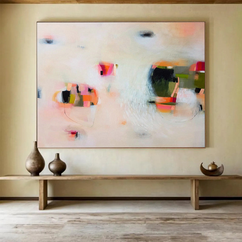 Prism Glass Custom Hand-Painted Abstract Art for Light Installations and Gallery Displays