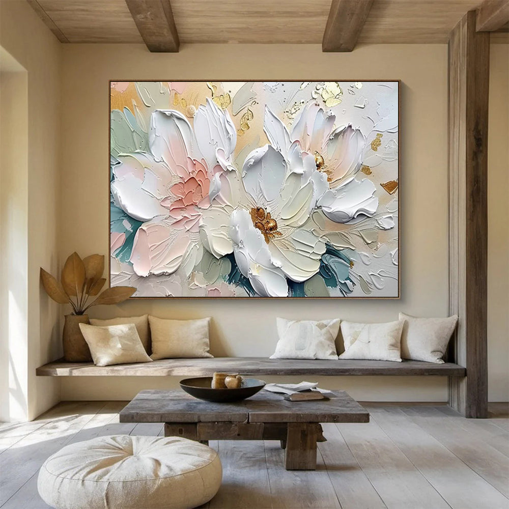 Oversized Custom Abstract Hand Painting for Deep-Sea Coral Reef Fragmentation Research Project Office DLZ3096