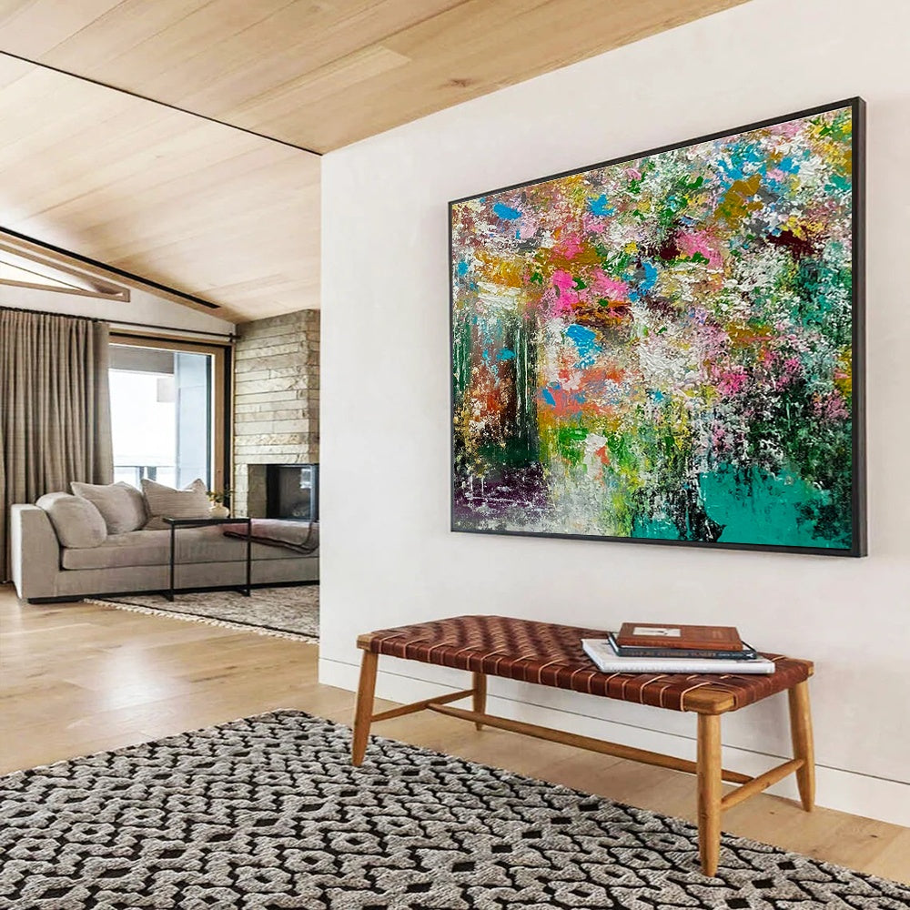Extra Large Custom Hand-Painted Abstract Canvas for Fashion Design Studios DLZ3303