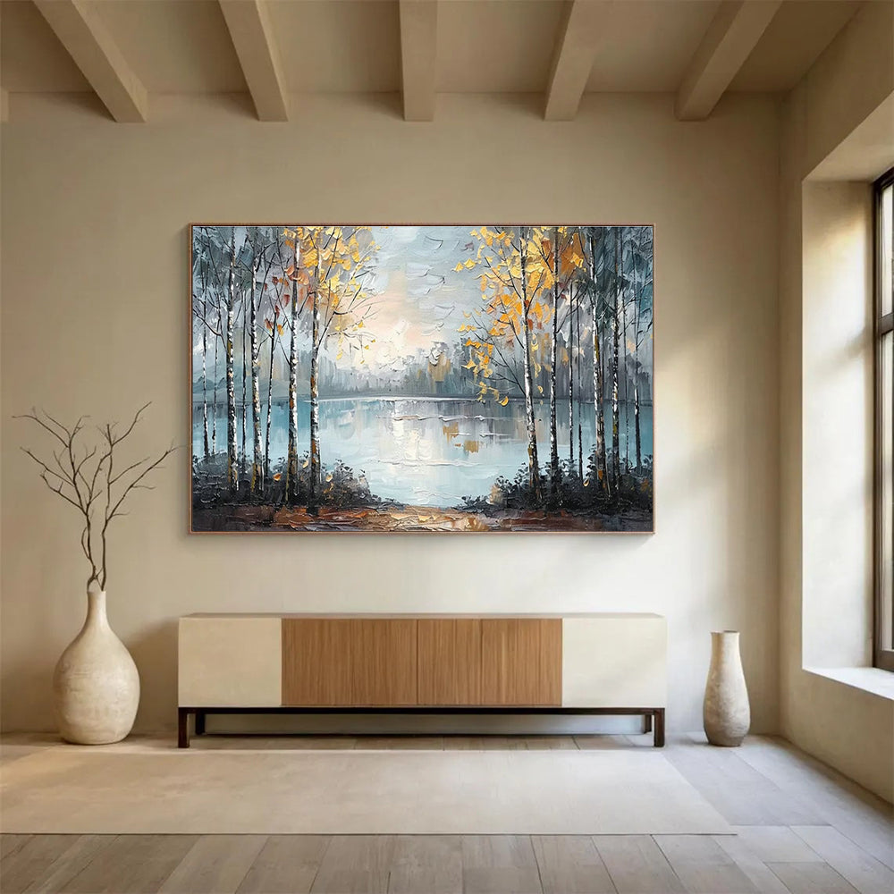 Huge Custom Handmade Abstract Wall Art for Wellness Retreats DLZ3288